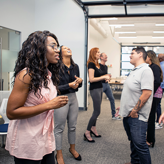 Gonzaga instructional design and delivery professionals film faculty for an online course.  